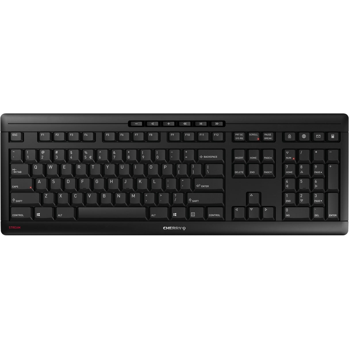 Cherry Stream Keyboard Wireless, Tastatur (schwarz, EU-Layout (QWERTY), SX-Technologie)