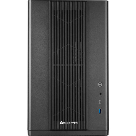 Chieftec bx-mesh Mini-Tower-Gehäuse (schwarz | 1x USB-A | 1x USB-C | gehärtetes Glas)