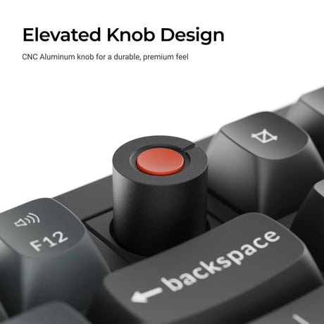 Keychron V6W-D3 8K QMK kabelgebundene benutzerdefinierte mechanische Tastatur (Schwarz, US-Layout (QWERTZ), Superbraun, 100 %, RGB-LEDs, Double-Shot-PBT, Hot-Swap, 8K, Taste)