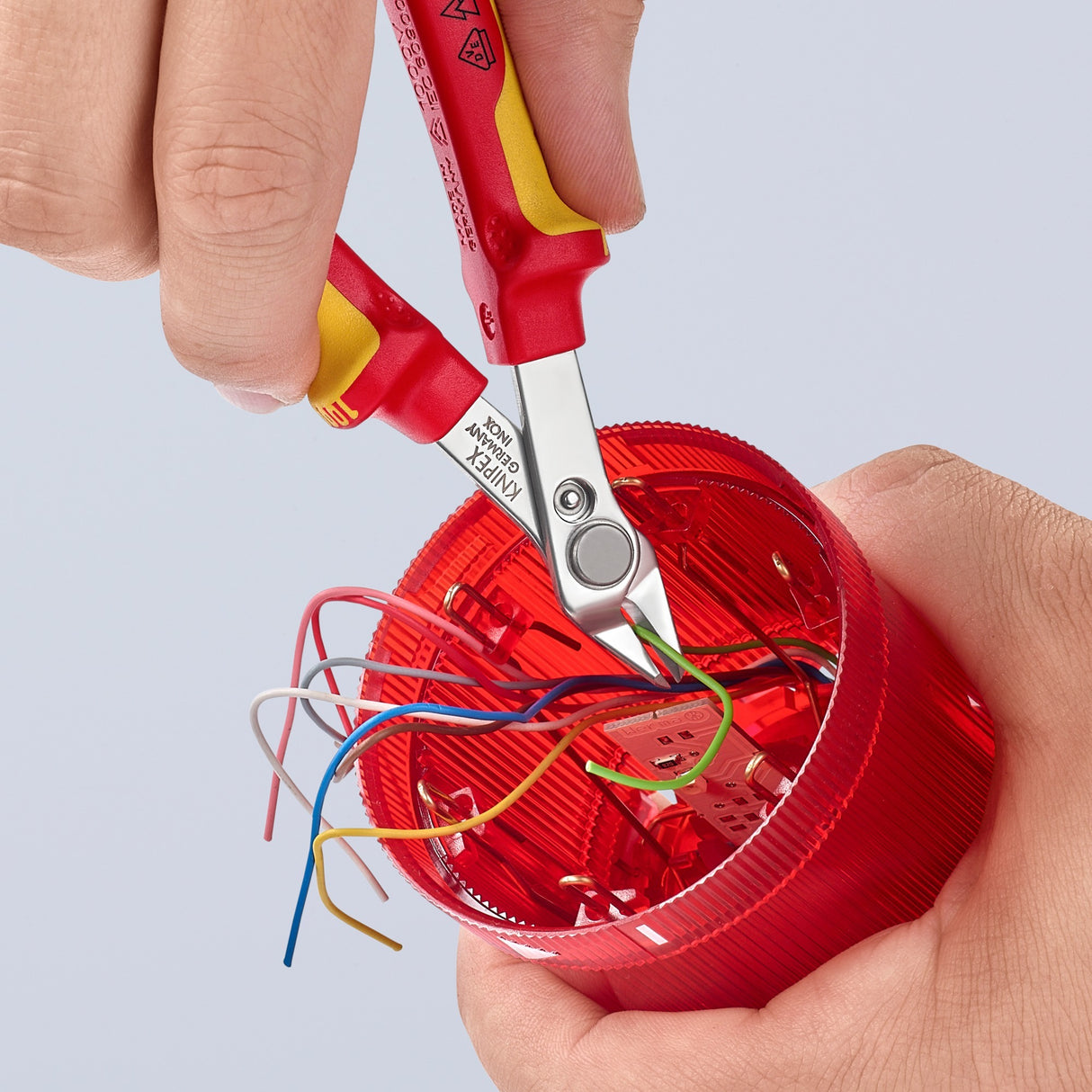 Knipex Elektronik Super Knips® VDE 78 06 125 Elektronikzange (rot gelb)