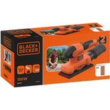 Black+Decker 150 W 1 3-Blatt-Exzenterschleifer BEW220-QS (Orange Schwarz)