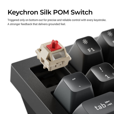 Keychron Q3 Ultra-M4 8K kabellose, benutzerdefinierte mechanische Tastatur (schwarz, US-Layout (QWERTY), Seidenpom-Banane, 80 % (TKL), RGB, Hot-Swap, 8K, 2,4 GHz | Bluetooth 5.2 | USB-C)
