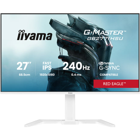 Iiyama G-Master Red Eagle GB2771HSU-W1 27 Gaming-Monitor (weiß (matt), 2x HDMI, Display-Port, USB-A, USB-C, 240 Hz)