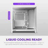 Nzxt h6 rgb+ midi tower behuizing (wit | 2x usb-a | 1x usb-c | rgb | tempered glass)