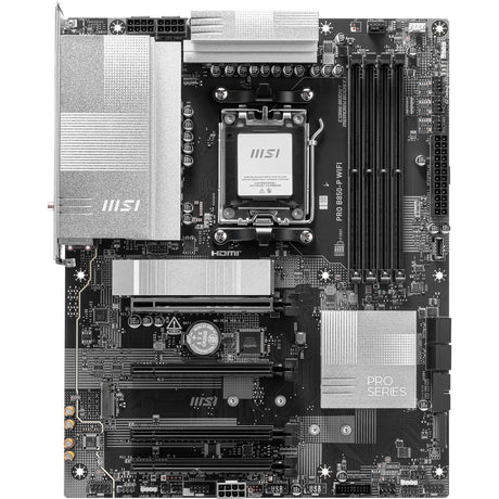 Msi pro b850-p wifi socket am5 moederbord (raid, 5gb-lan, wi-fi 7, bt, sound, atx)