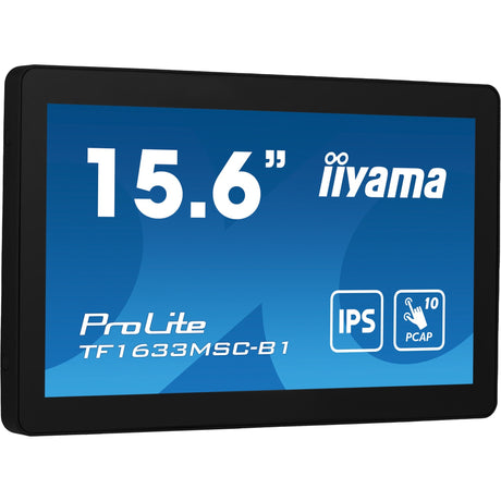 Iiyama Prolite TF1633MSC-B1 15,6 Zoll Touchscreen-Monitor (schwarz, HDMI, Display-Port, 2x USB-A)