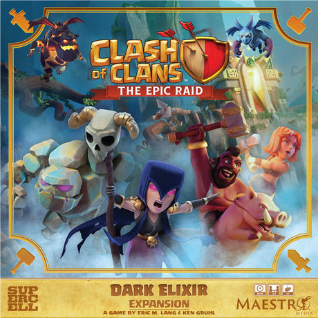 Asmodee Clash of Clans: The Epic Raid – Dark Elixir Erweiterungsbrettspiel (englisch, 2 – 4 Spieler, 45 – 90 Minuten, ab 12 Jahren, Erweiterung)