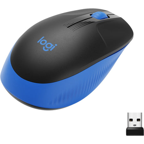 Logitech m190 kabellose Maus in voller Größe (blau, 1000 dpi)