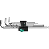 Wera Inbusschlüsselsatz 950 9 Sechskant-Plus 1 (Chrom, 9-teilig, 1,5 mm bis 10 mm)