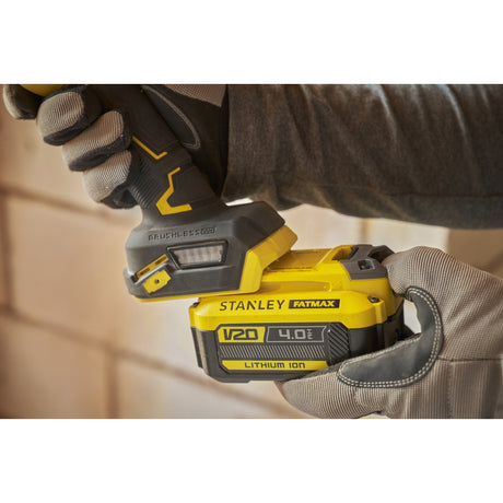 Stanley Fatmax V20 18V Winkelschleifer 125mm (schwarz gelb, Akku und Ladegerät inklusive, mit Koffer)