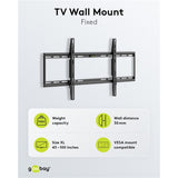 Goobay tv wall mount fixed 43 - 100 inch (109 - 254 cm), max. 70 kg wandmontage (zwart)