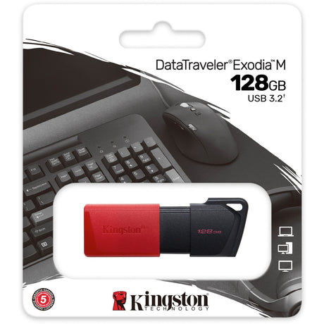 Kingston Data Traveler Exodia M 128 GB USB-Stick (rot schwarz, USB-A 3.2 Gen 1)