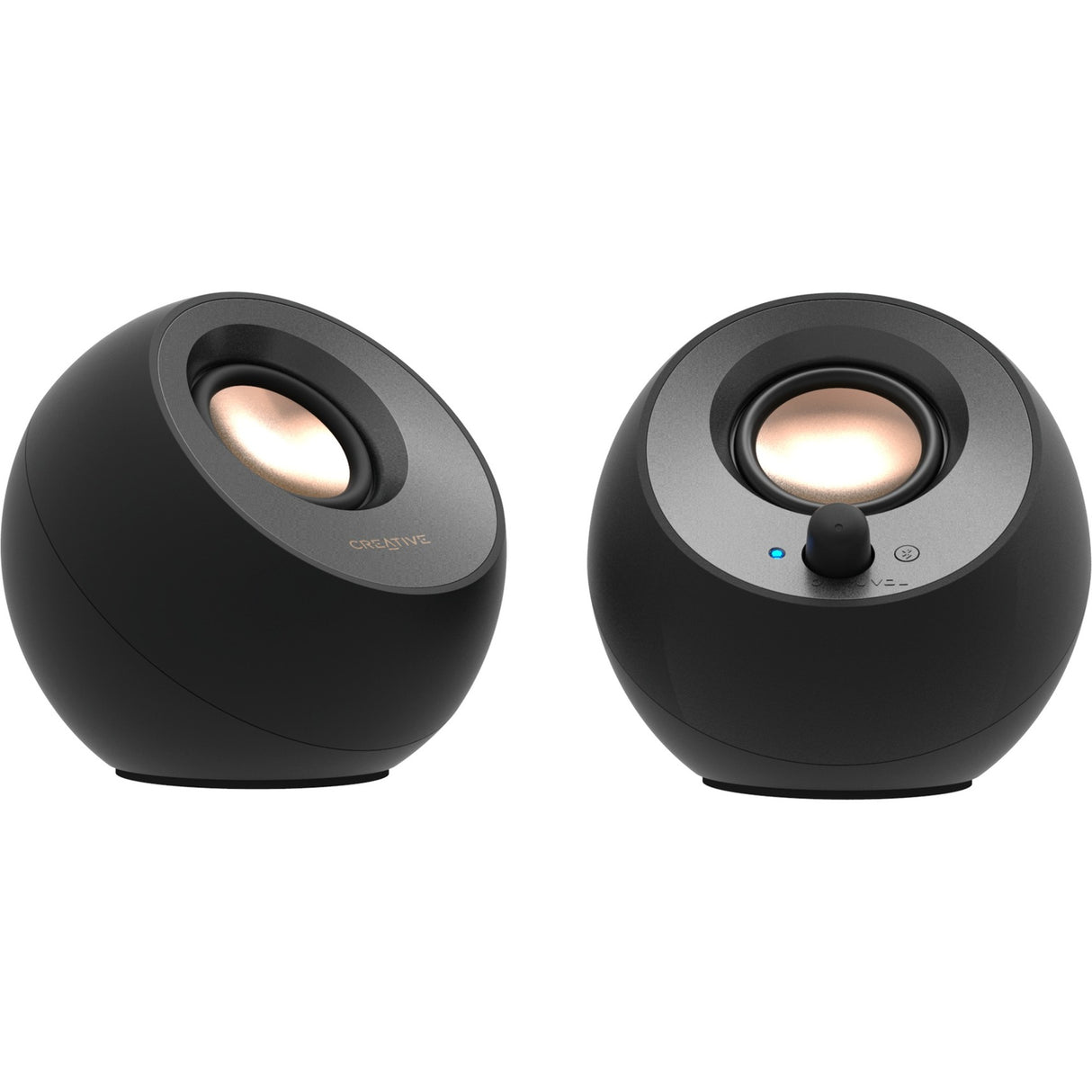 Creative Pebble V3 PC-Lautsprecher (schwarz, Bluetooth, USB-C, Aux)