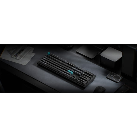 Keychron Q6 Ultra-M3 8K kabellose, benutzerdefinierte mechanische Tastatur (Schwarz, US-Layout (QWERTY), Seidenpombraun, 100 %, RGB, Hot-Swap, 8K, 2,4 GHz Bluetooth 5.2 USB-C)