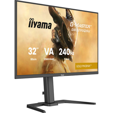 Iiyama G-Master Gold Phoenix GB3295QSU-B1 31,5 Gaming-Monitor (Schwarz (matt), 240 Hz, HDMI, DisplayPort, AMD FreeSync)