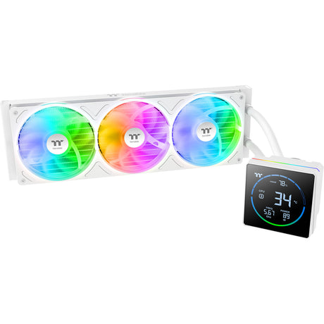 Thermaltake TH360-S V3 ARGB Sync AIO Flüssigkeitskühler – Snow Edition Wasserkühlung (weiß)