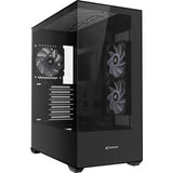 Sharkoon sk6 argb Midi-Tower-Gehäuse (schwarz | 2x USB-A | RGB | gehärtetes Glas)