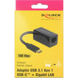 Delock Superspeed USB-C (USB 3.1 Gen 1) Männlich> Gigabit LA