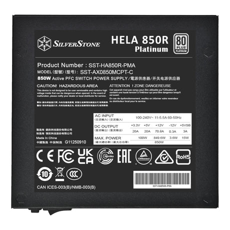 SilverStone HELA 850R Platin