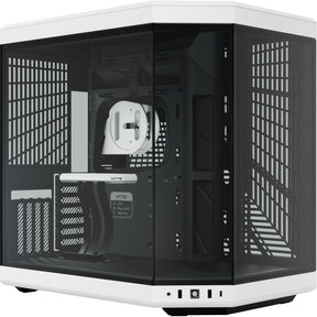 Hyte y70 Midi-Tower-Gehäuse (schwarz und weiß | 2x USB-A | 1x USB-C | gehärtetes Glas)