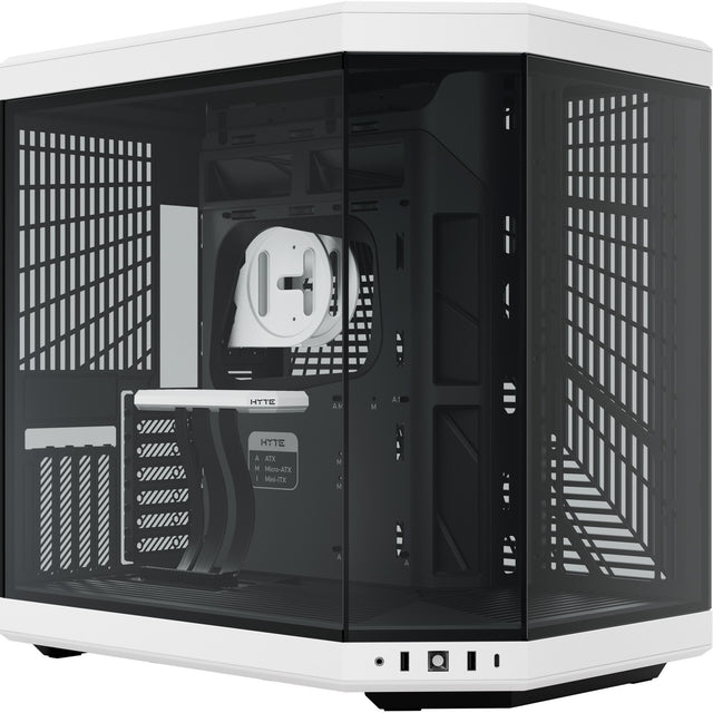 Hyte y70 Midi-Tower-Gehäuse (schwarz und weiß | 2x USB-A | 1x USB-C | gehärtetes Glas)