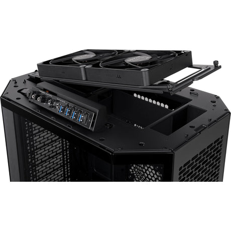 Thermaltake The Tower 600 Midi-Tower-Gehäuse (schwarz | 4x USB-A | 1x USB-C | gehärtetes Glas)