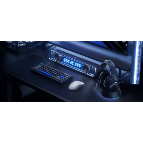 Mchose v9 turbo+ magnetic wireless over-ear gaming headset (hoogglans wit goud, nintendo switch, playstation 4, playstation 5, mobiel, pc, 2.4g bluetooth usb)