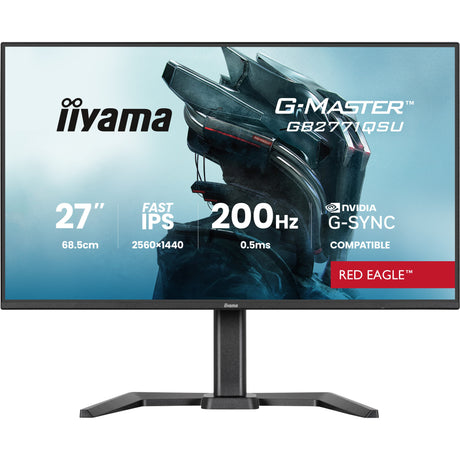 Iiyama G-Master Red Eagle GB2771QSU-B1 27 Gaming-Monitor (schwarz, 2x HDMI, DisplayPort, 2x USB-A, 2x USB-C, 200 Hz)