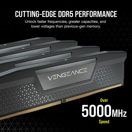 Corsair 16 GB DDR5-5200 (2x 8 GB) RAM-Kit (schwarz, CMK16Gx5M2B5200C40, Vengeance)