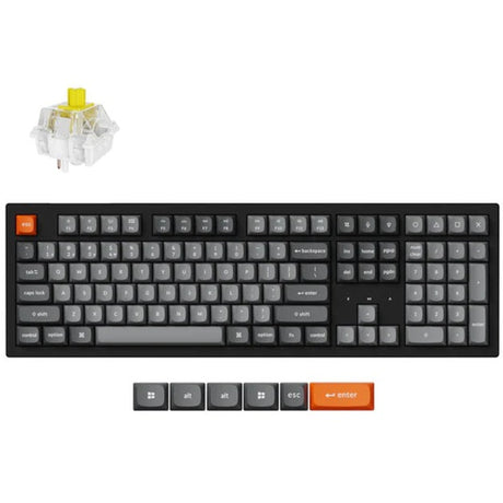 Keychron K10 Max-B4 RGB mechanische Tastatur (schwarz, US-Layout (QWERTY), Superbananen, 100 %, RGB-LEDs, OSA Double-Shot PBT, USB-C | 2,4 GHz | Bluetooth 5.1)