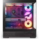 Nzxt s5 rgb midi tower behuizing (zwart | 2x usb-a | 1x usb-c | rgb | tempered glass)