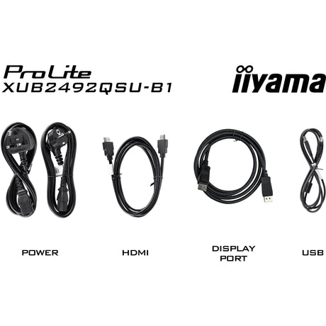 Iiyama prolite xub2492qsu-b1 23,8 Monitor (schwarz (matt), HDMI, Display Port, 3x USB-A, USB-C)