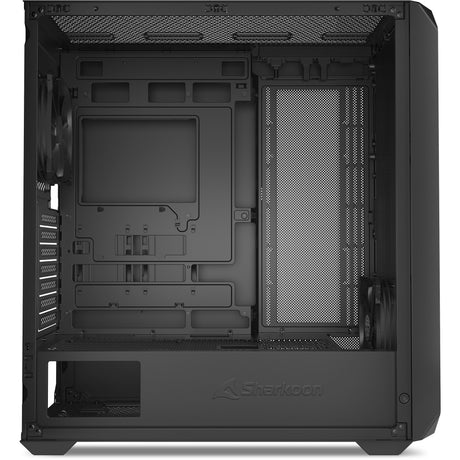 Sharkoon ak2 Midi-Tower-Gehäuse (schwarz | 2x USB-A | 1x USB-C)