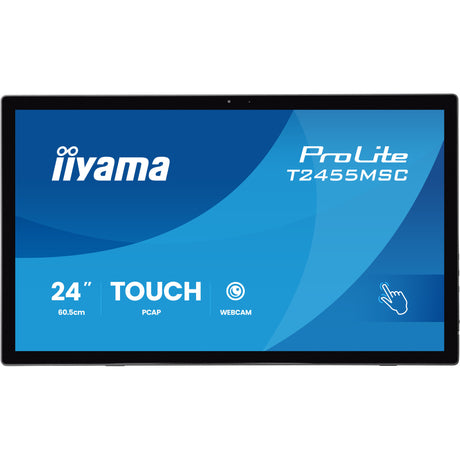 Iiyama Prolite T2455MSC-B2 23,8 Zoll Touchscreen-Monitor (schwarz, 120 Hz, HDMI, Displayport, Audio, USB, Webcam, Touch)