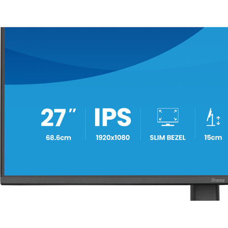 Iiyama Prolite XB2793HSU-B1 27 Monitor (Schwarz (matt), HDMI, Display Port, 2x USB-A, USB-B)