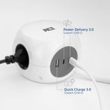 Act Connectivity Steckdosenleiste Cube mit 3 Steckdosen, 30 W d