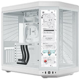 Hyte y70 Touch Infinity Midi-Tower-Gehäuse (weiß | 2x USB-A | 1x USB-C | gehärtetes Glas)