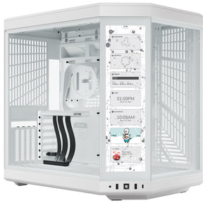 Hyte y70 Touch Infinity Midi-Tower-Gehäuse (weiß | 2x USB-A | 1x USB-C | gehärtetes Glas)