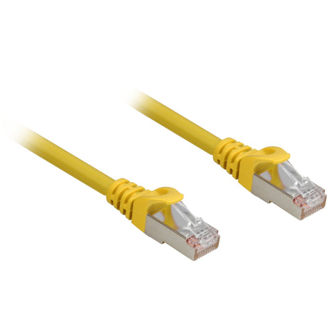 Sharkoon Netzwerkkabel SFTP, RJ-45 mit Cat.6a (gelb, 0,25 Meter, halogenfrei)