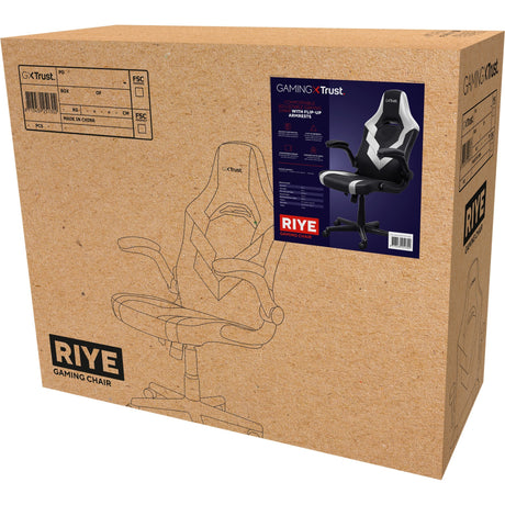 Trust GXT 703W Riye Gaming-Stuhl (schwarz und weiß)