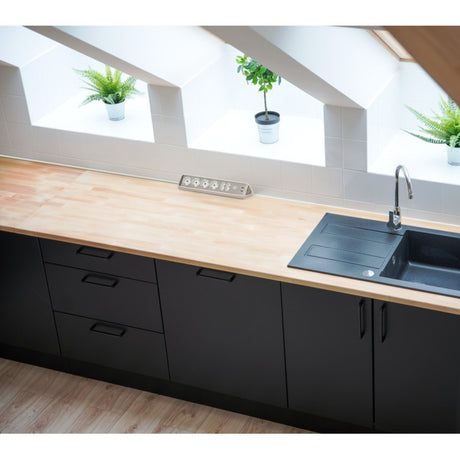 Brennenstuhl Brennenstuhl Estilo Hoekstopcontact 4-fach mit USB-Ladefunktion