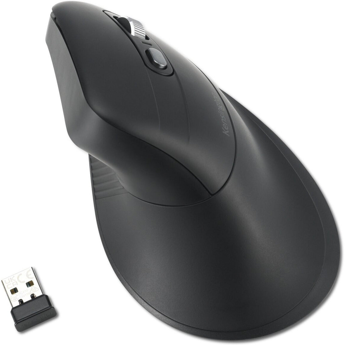 Kensington Pro Fit Ergo My630 EQ wiederaufladbare Maus (schwarz, 1000–2400 dpi, Bluetooth, 2,4 GHz)