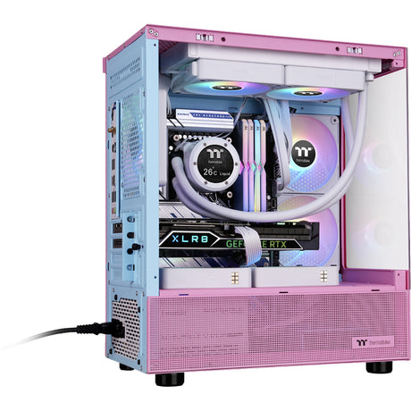 Thermaltake View 170 TG ArGB Mini-Tower-Gehäuse (Rosa | 2x USB-A | RGB | gehärtetes Glas)