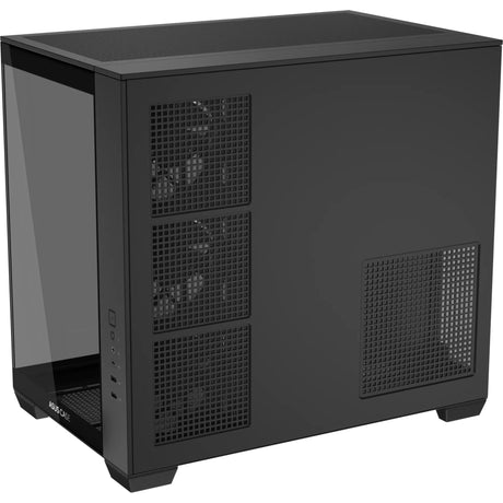 Asus a32 plus Midi-Tower-Gehäuse (schwarz | 2x USB-A | 1x USB-C | RGB | gehärtetes Glas)