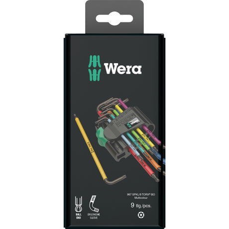 Wera Innensechskantschlüsselsatz Torx 967 9 TX BO mehrfarbig 1 SB (9-teilig, Torx T8 bis T40)