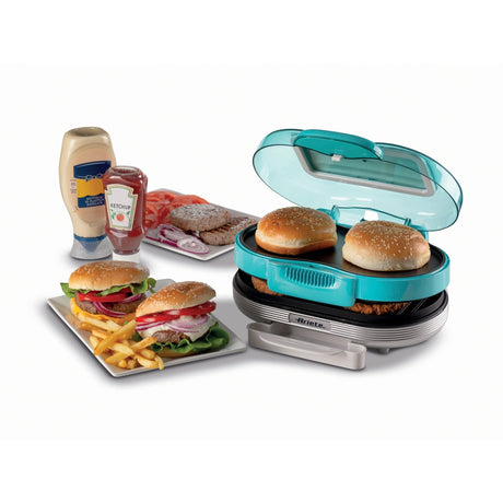 Ariete Party Time Hamburger Maker 0205 01 elektrische Grillplatte (hellblau weiß)