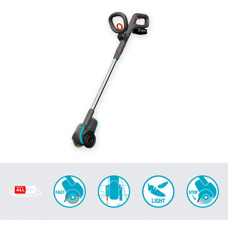 Gardena EasyWeed Battery-Quadrat-Bürste 1800 18V P4A-Benutzer