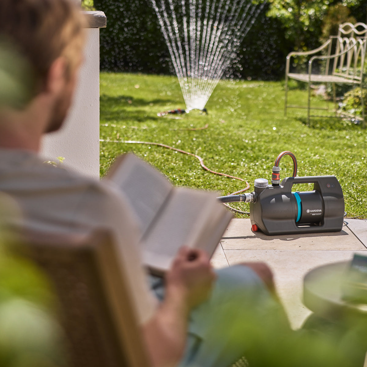 Gardena Druckpumpe 4600 Silent (grau, 600 Watt)
