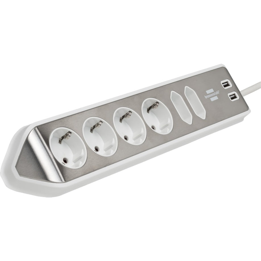 Brennenstuhl Brennenstuhl Estilo Hoekstopcontact 4-fach mit USB-Ladefunktion