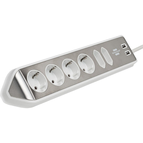 Brennenstuhl Brennenstuhl Estilo Hoekstopcontact 4-fach mit USB-Ladefunktion